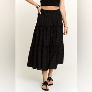 ADORA Rhinestone Accent Tiered Skirt